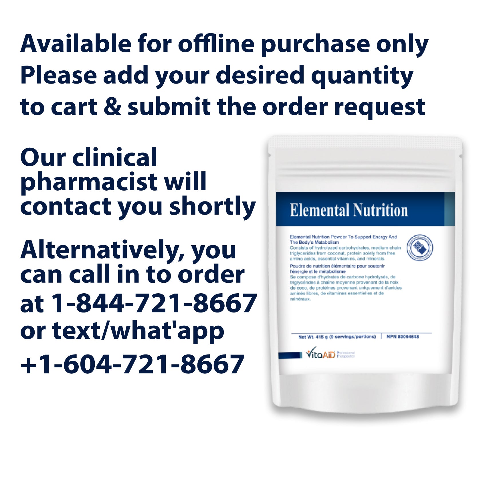 VitaAid Elemental Nutrition (Chocolate) - biosenseclinic.com